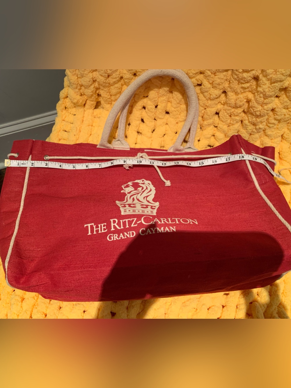 ❤️RITZ CARLTON GRAND CAYMAN CANVAS BEACH BAG❤️AUTHENTIC!! NEVER USED. - Picture 8 of 9